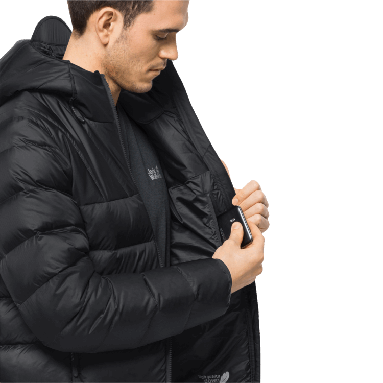 Brand Jack Wolfskin Men's Nebelhorn Down Hoody Best Black