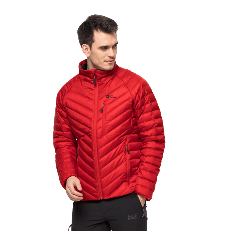 Adrenaline Red Collections Men's Passamani Down Jacket Brand Jack Wolfskin
