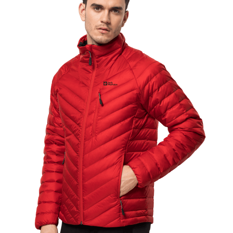 Adrenaline Red Collections Men's Passamani Down Jacket Brand Jack Wolfskin