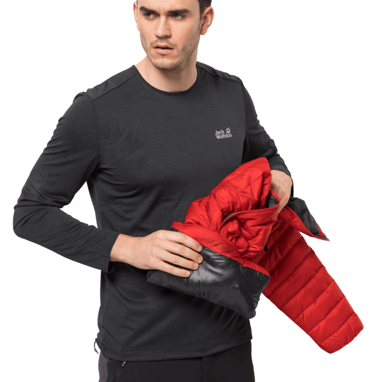 Adrenaline Red Collections Men's Passamani Down Jacket Brand Jack Wolfskin