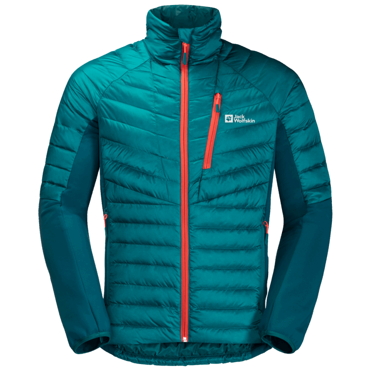 Bay Blue Men's Nebelhorn Down Hybrid Origins Brand Jack Wolfskin