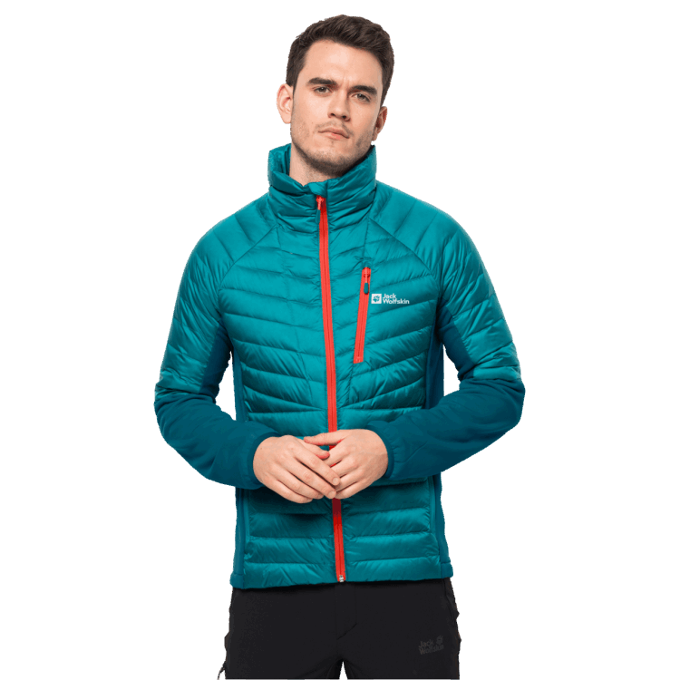 Bay Blue Men's Nebelhorn Down Hybrid Origins Brand Jack Wolfskin