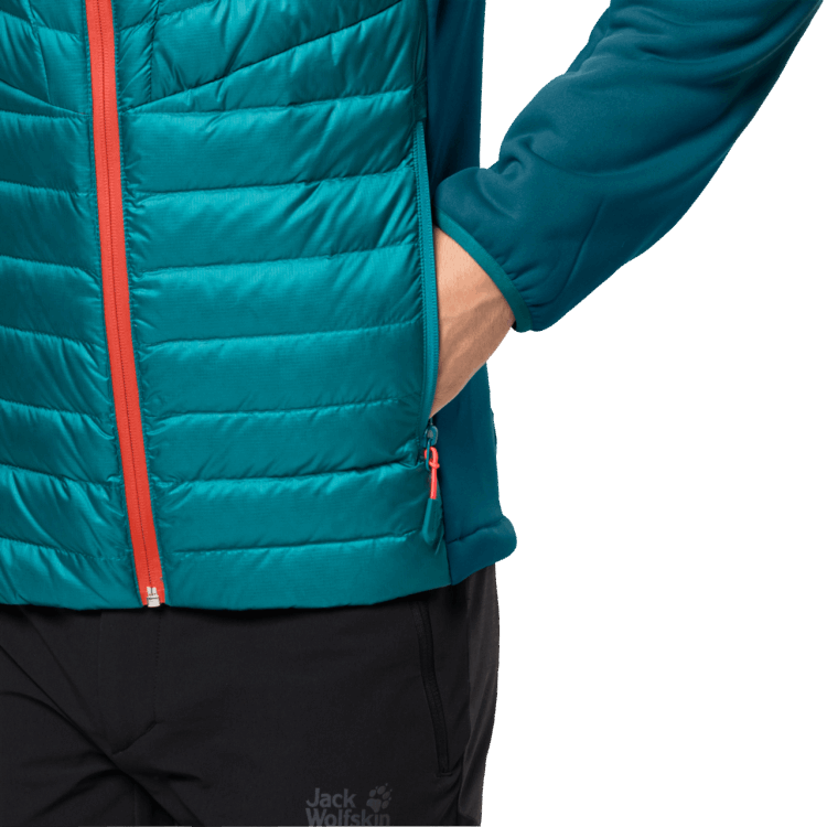 Bay Blue Men's Nebelhorn Down Hybrid Origins Brand Jack Wolfskin