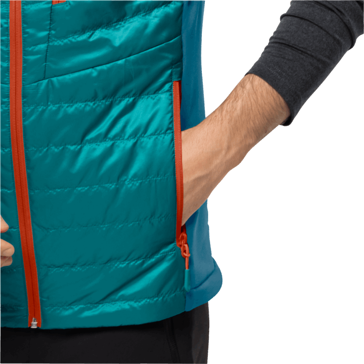 Men's Routeburn Pro Insulated Vest Brand Jack Wolfskin Bay Blue Fashion
