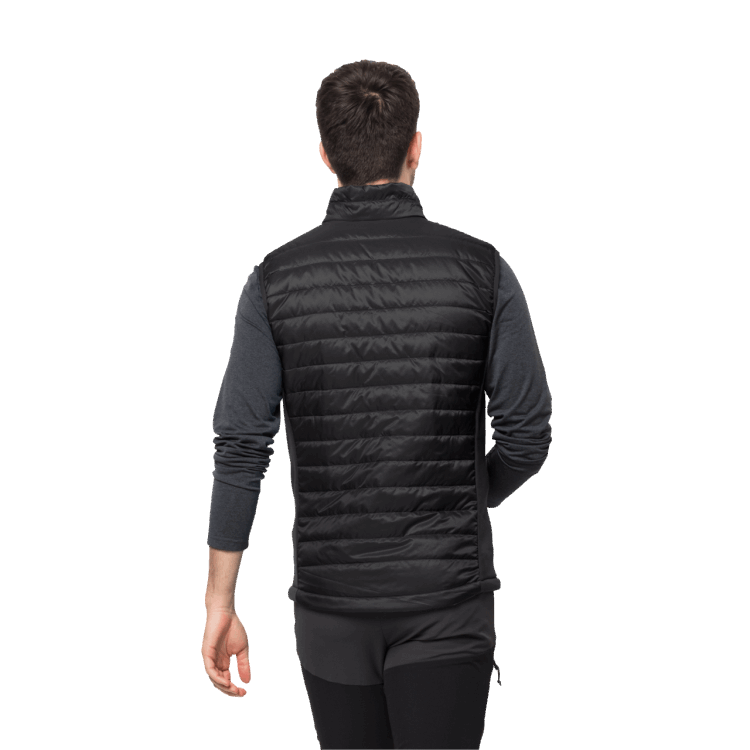 Men's Routeburn Pro Insulated Vest Brand Jack Wolfskin Collection Black