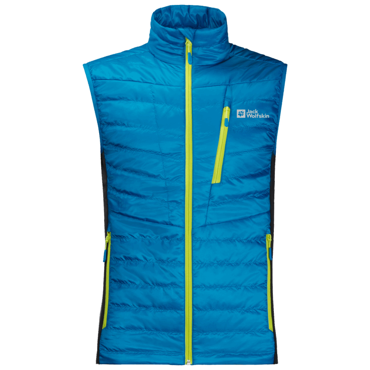 Men's Routeburn Pro Insulated Vest Blue Pacific Brand Jack Wolfskin Collections