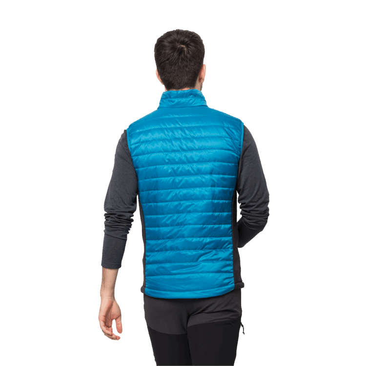 Men's Routeburn Pro Insulated Vest Blue Pacific Brand Jack Wolfskin Collections