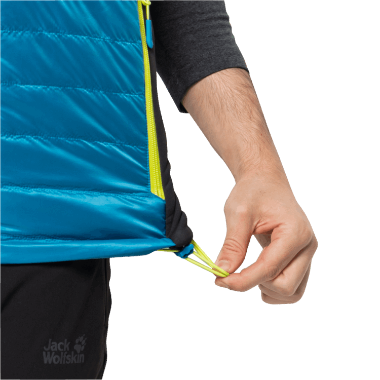 Men's Routeburn Pro Insulated Vest Blue Pacific Brand Jack Wolfskin Collections