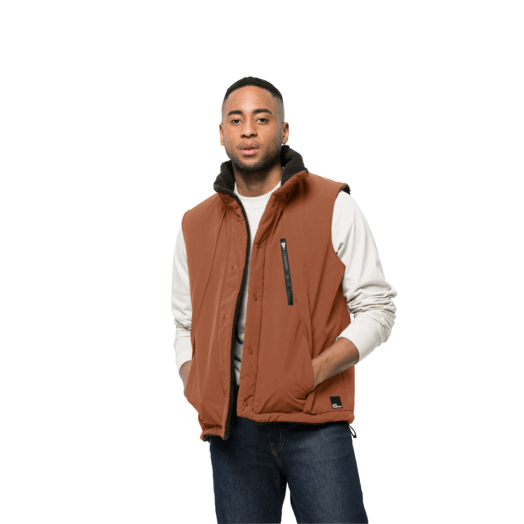 Brand Jack Wolfskin Men's Alex Vest Fashion Brick