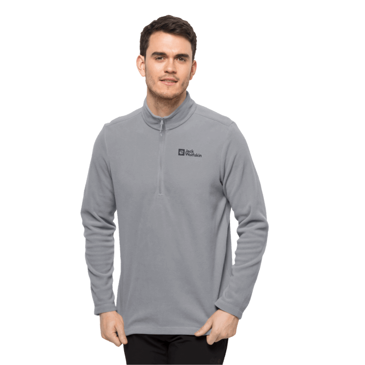 Slate Grey Brand Jack Wolfskin Men's Taunus Half-Zip Origins