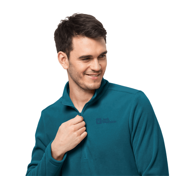 Blue Coral Brand Brand Jack Wolfskin Men's Taunus Half-Zip