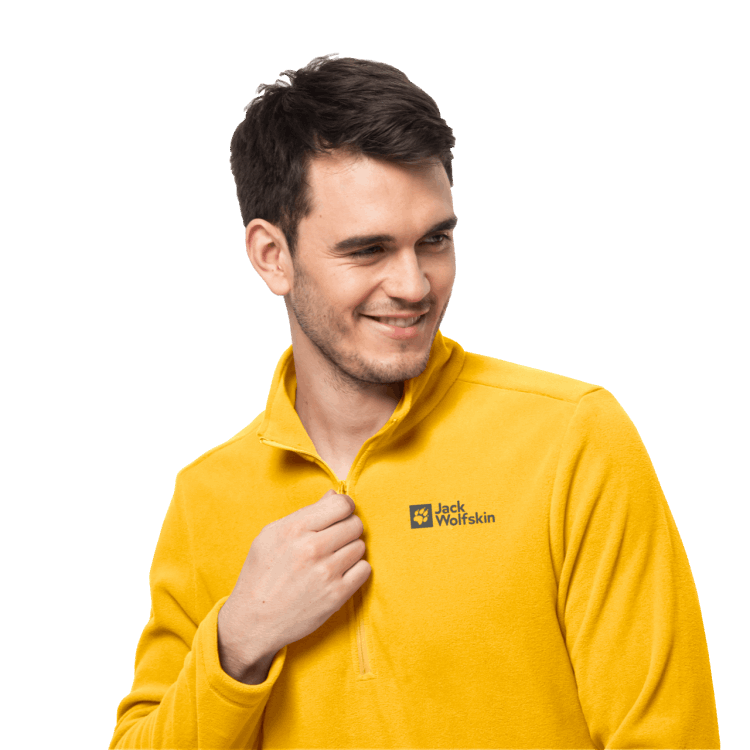 Burly Yellow Xt Men's Taunus Half-Zip Brand Jack Wolfskin Original