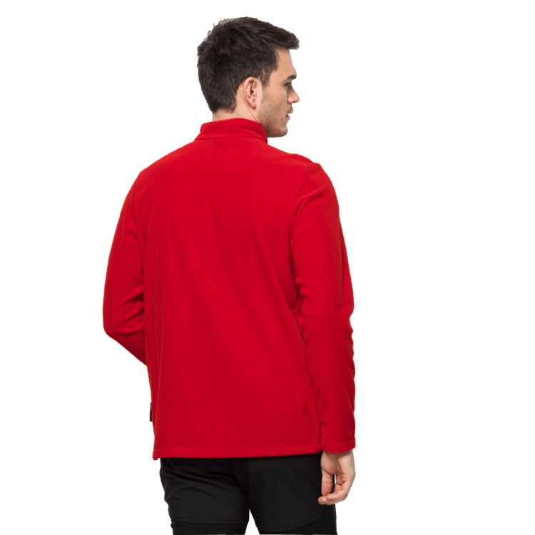 Fashion Brand Jack Wolfskin Adrenaline Red Men's Taunus Half-Zip