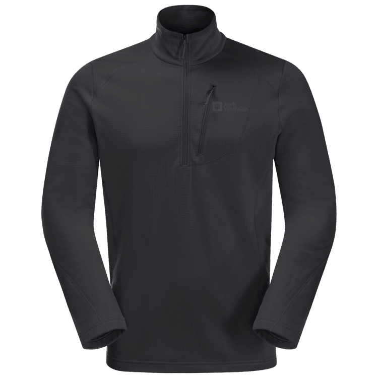 Brand Jack Wolfskin Black Men's Kolbenberg Half-Zip Fashion