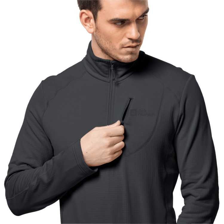 Brand Jack Wolfskin Men's Kolbenberg Half-Zip Phantom Origin