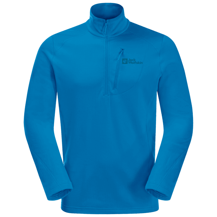 Brand Jack Wolfskin Men's Kolbenberg Half-Zip Origins Blue Pacific