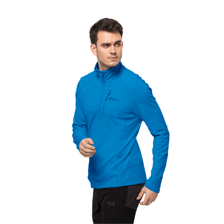 Brand Jack Wolfskin Men's Kolbenberg Half-Zip Origins Blue Pacific