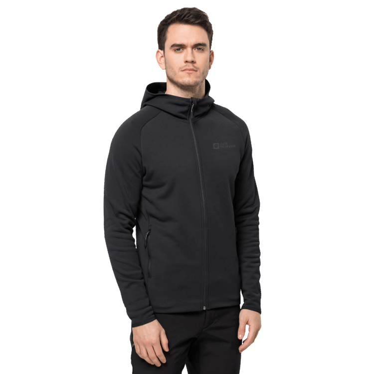 Black Brand Jack Wolfskin Men's Baiselberg Hooded Full-Zip