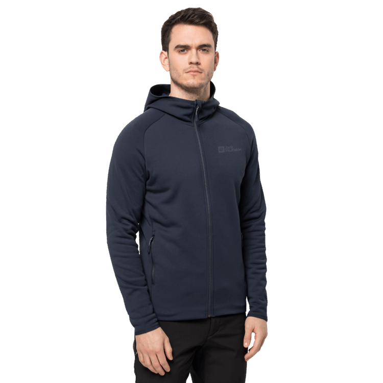 Night Blue Brand Jack Wolfskin Men's Baiselberg Hooded Full-Zip Brands