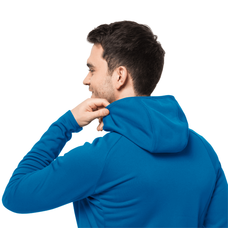 Blue Pacific Original Brand Jack Wolfskin Men's Baiselberg Hooded Full-Zip
