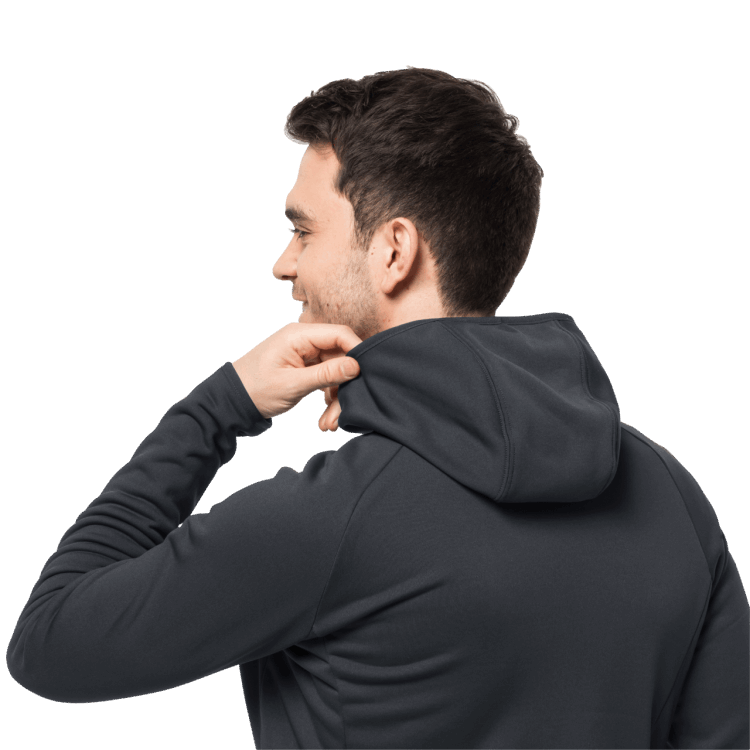 Phantom Hot Men's Baiselberg Hooded Full-Zip Brand Jack Wolfskin