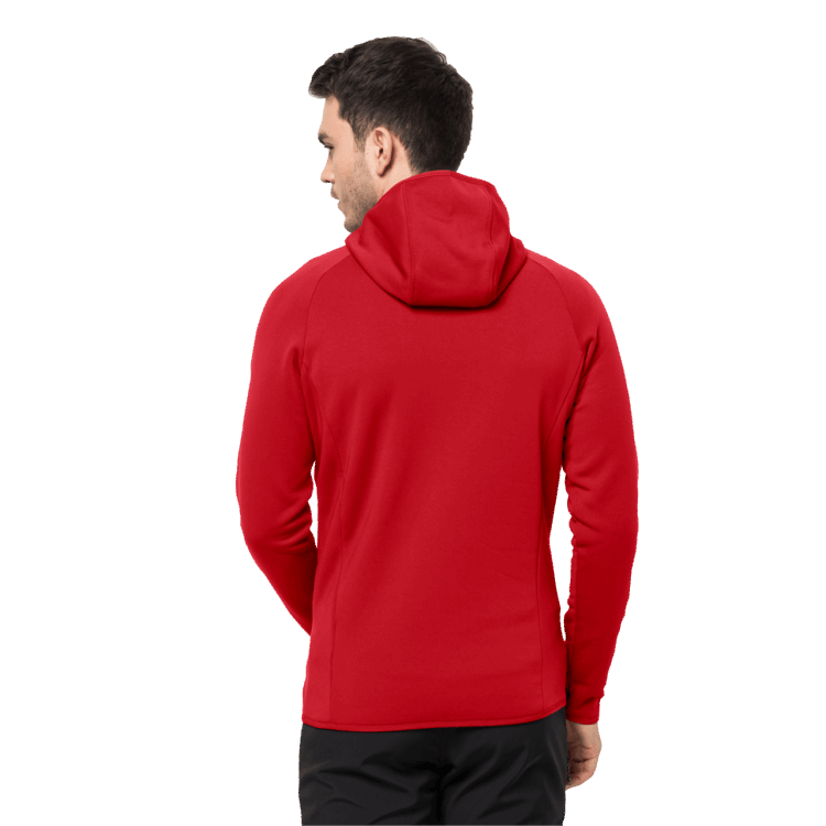 Adrenaline Red Men's Baiselberg Hooded Full-Zip Brand Jack Wolfskin Best