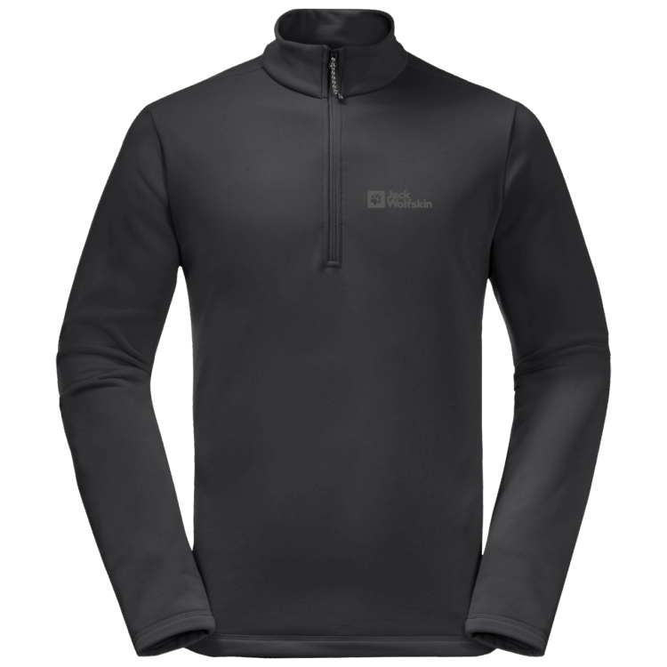 Black Men's Baiselberg Half-Zip New Brand Jack Wolfskin