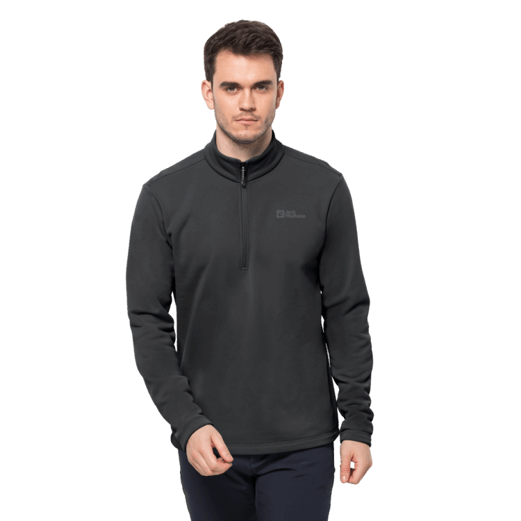 Black Men's Baiselberg Half-Zip New Brand Jack Wolfskin