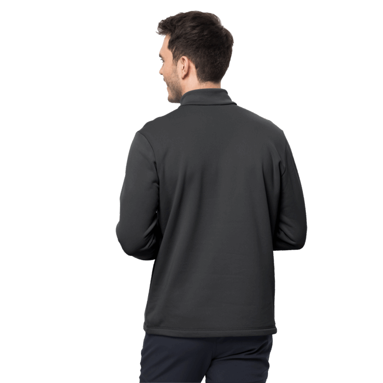 Black Men's Baiselberg Half-Zip New Brand Jack Wolfskin