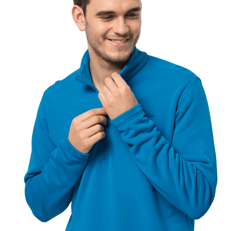 Collection Men's Baiselberg Half-Zip Blue Pacific Brand Jack Wolfskin