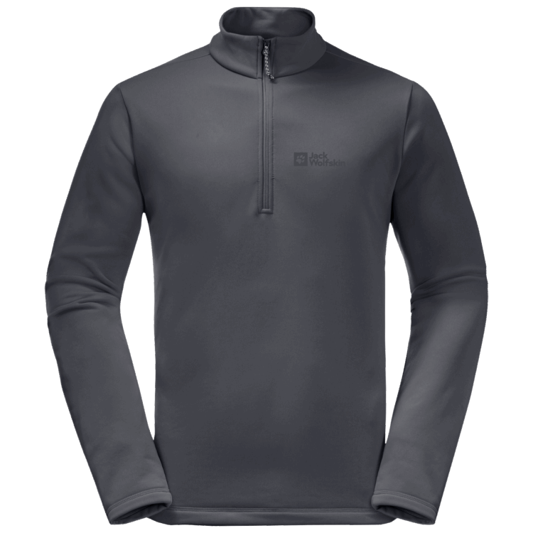 Origin Brand Jack Wolfskin Men's Baiselberg Half-Zip Ebony