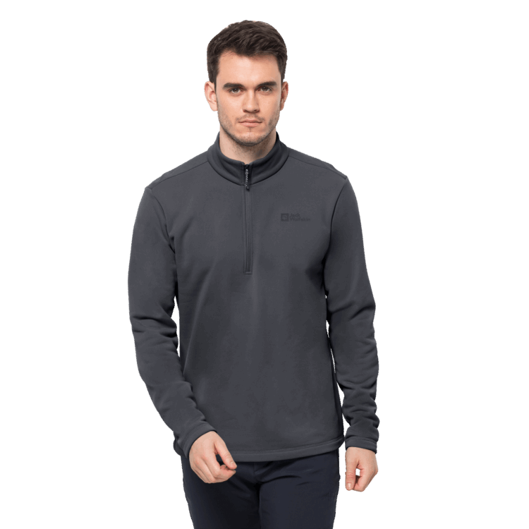 Origin Brand Jack Wolfskin Men's Baiselberg Half-Zip Ebony