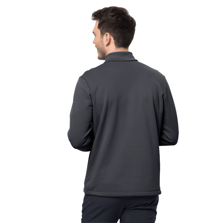 Origin Brand Jack Wolfskin Men's Baiselberg Half-Zip Ebony