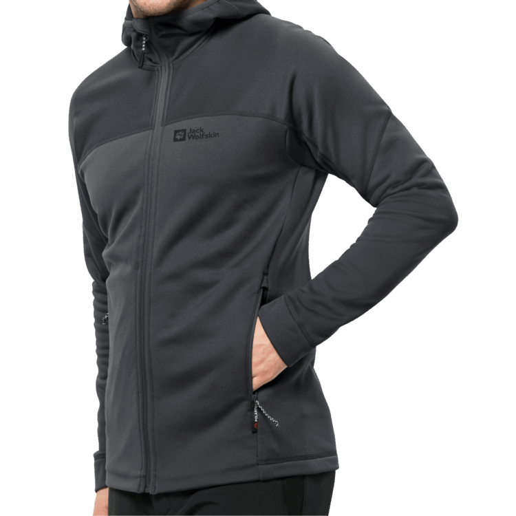 Men's Hirschberg Hooded Full-Zip New Brand Jack Wolfskin Phantom