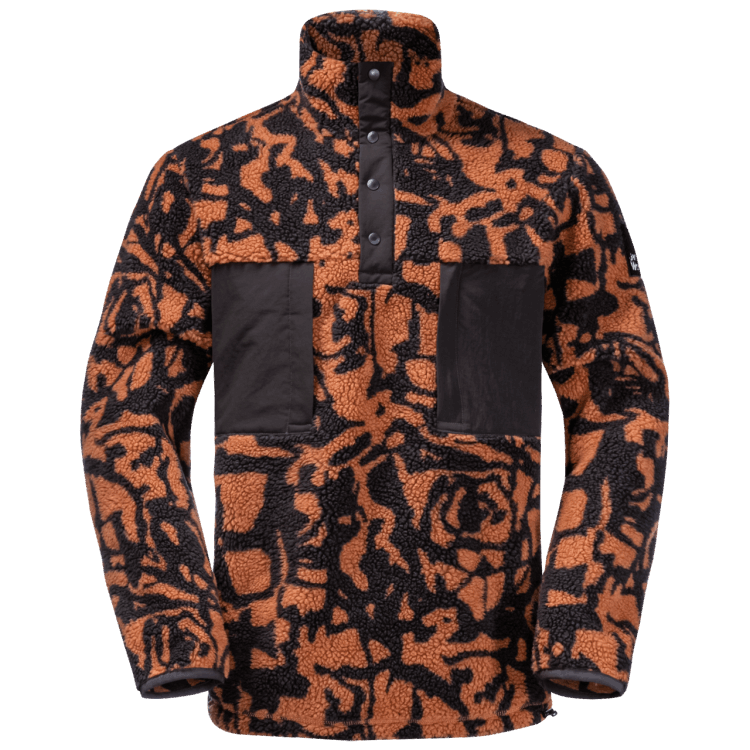 Men's Pank Hudson Snap Fashion Brick Allover Brand Jack Wolfskin