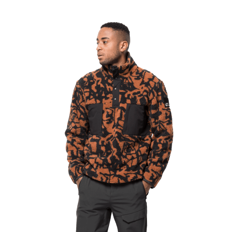 Men's Pank Hudson Snap Fashion Brick Allover Brand Jack Wolfskin