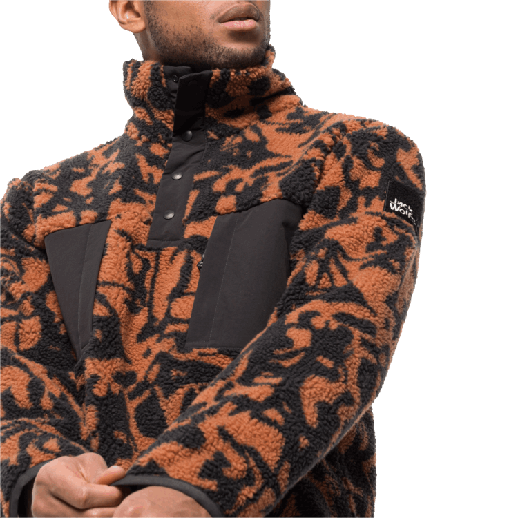 Men's Pank Hudson Snap Fashion Brick Allover Brand Jack Wolfskin