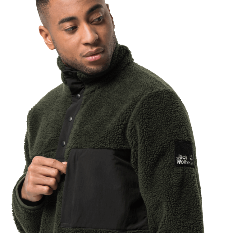Brand Jack Wolfskin Antique Green Men's Pank Snap Collections