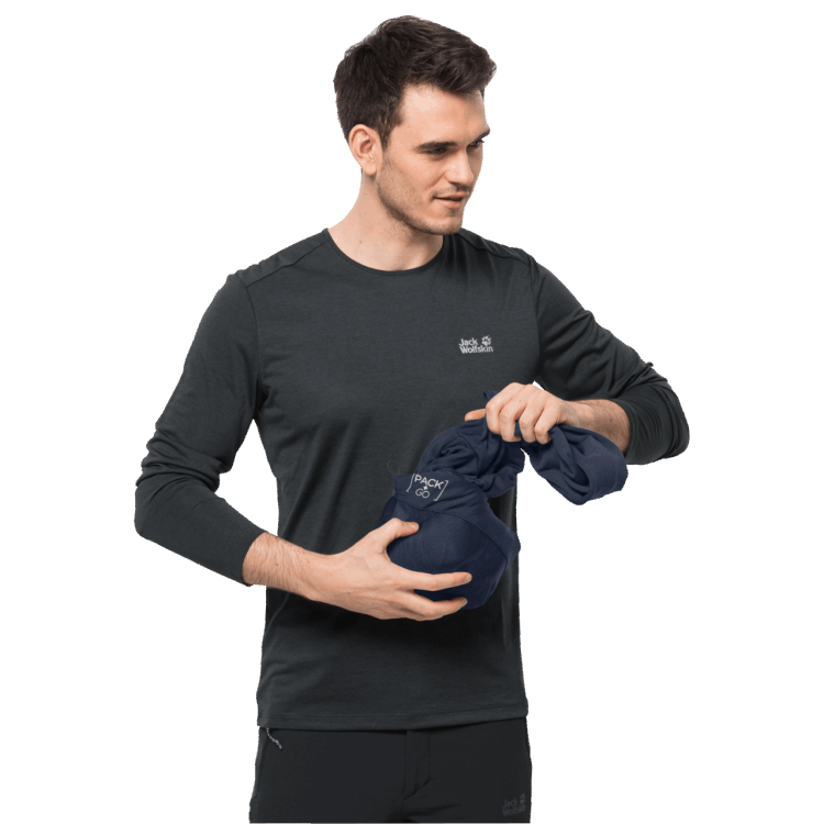 Brand Jack Wolfskin Origins Night Blue Men's Pack & Go Full-Zip