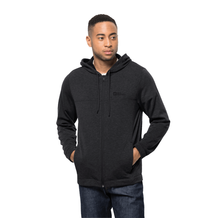 Brand Jack Wolfskin Men's Waldsee Hooded Jacket Black Brand