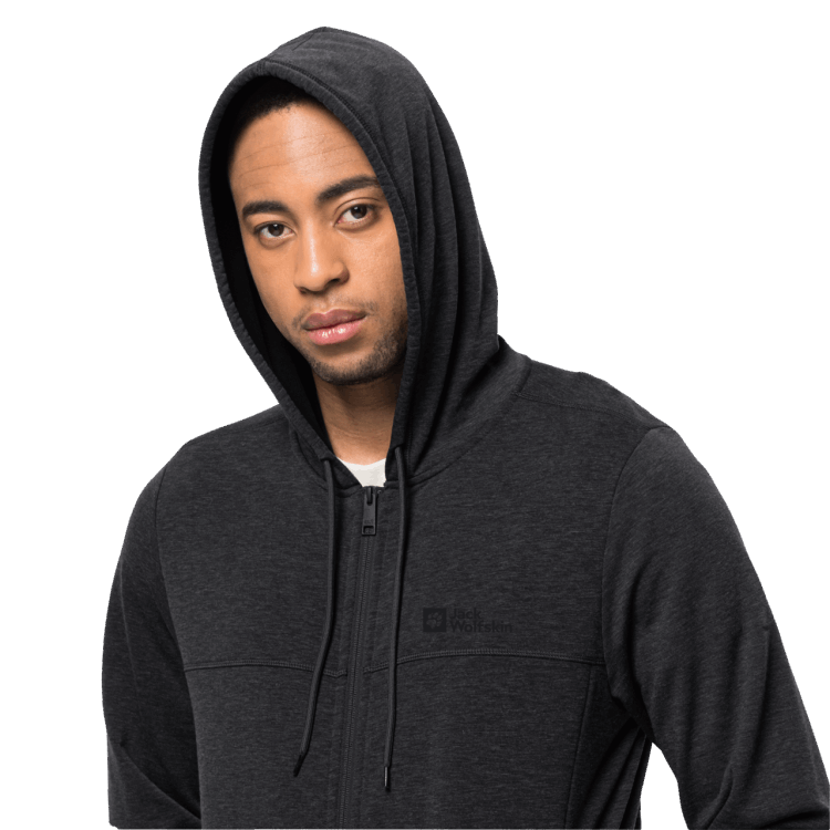 Brand Jack Wolfskin Men's Waldsee Hooded Jacket Black Brand