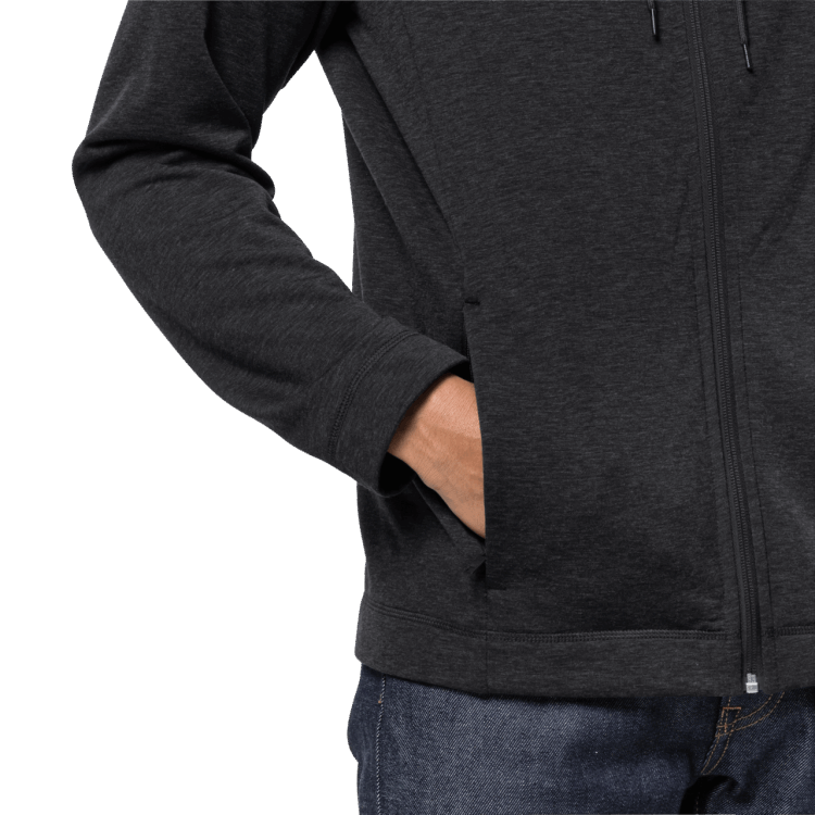 Brand Jack Wolfskin Men's Waldsee Hooded Jacket Black Brand