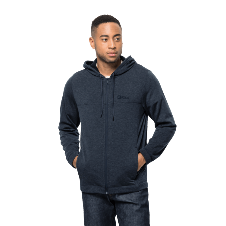 Night Blue Brand Jack Wolfskin Original Men's Waldsee Hooded Jacket