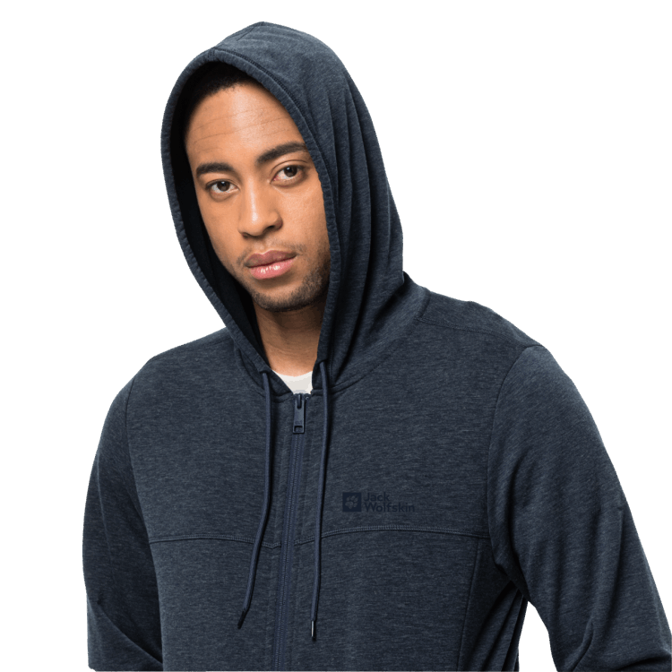 Night Blue Brand Jack Wolfskin Original Men's Waldsee Hooded Jacket