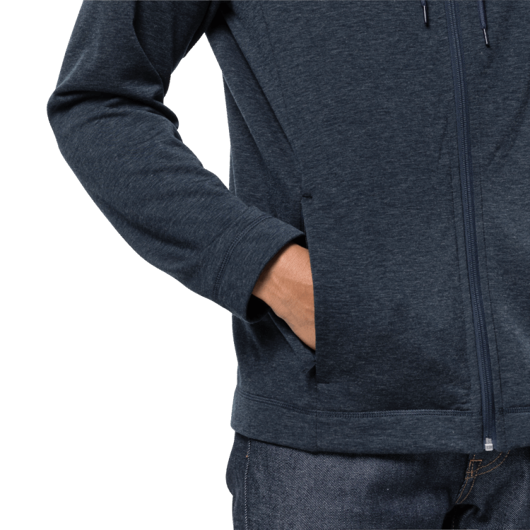 Night Blue Brand Jack Wolfskin Original Men's Waldsee Hooded Jacket