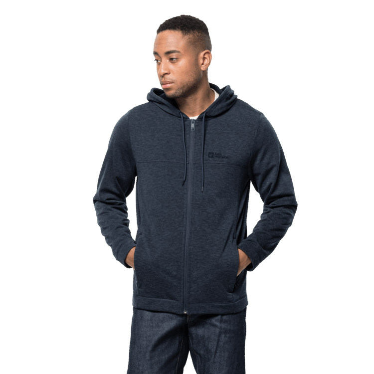 Night Blue Brand Jack Wolfskin Original Men's Waldsee Hooded Jacket