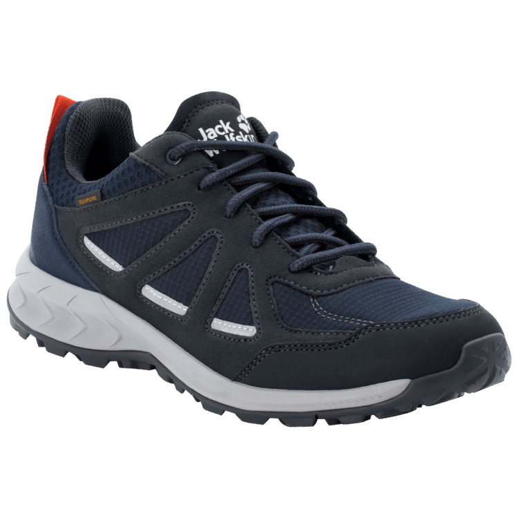 Dark Blue-Red Brand Jack Wolfskin WOODLAND 2 TEXAPORE LOW M Hot