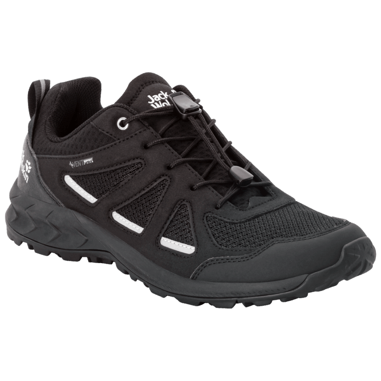 Black-Black Men's Woodland 2 Vent Low Brand Jack Wolfskin Fashion