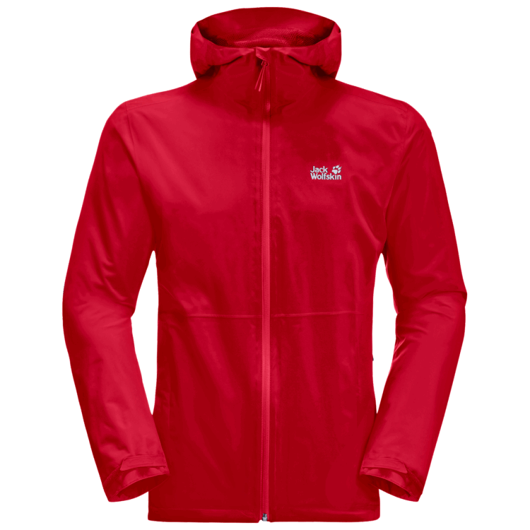 Men's Pack & Go Shell Collection Brand Jack Wolfskin Adrenaline Red
