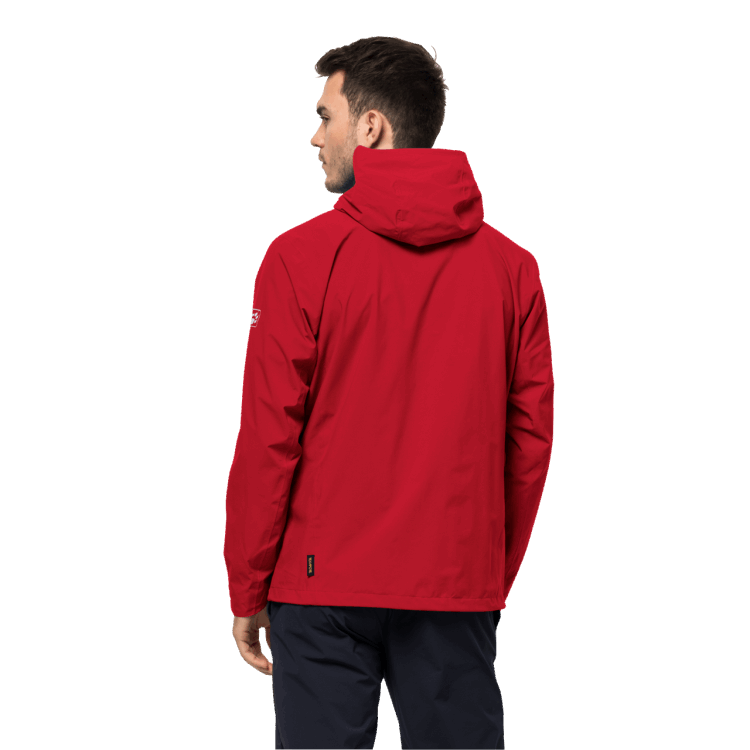 Men's Pack & Go Shell Collection Brand Jack Wolfskin Adrenaline Red